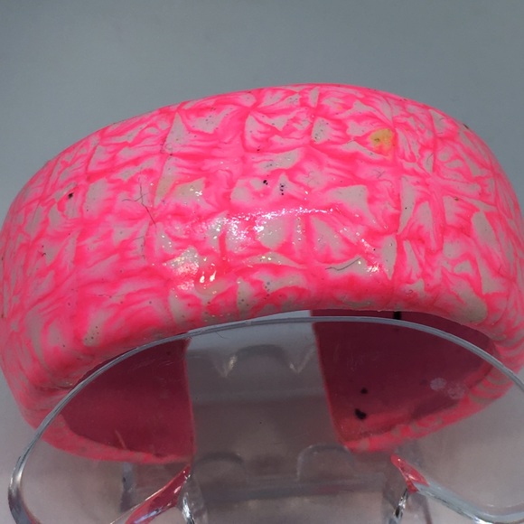 Unique Handmade Polymer Clay Bracelet and Earrings - Picture 2 of 6